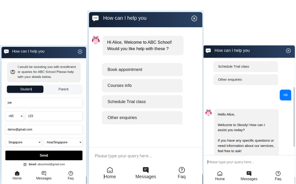AI Customer Assistant - <span class='notranslate'>Skooly | Automatisoi koulun asiakastuki, tiedustelut ja ilmoittautuminen
